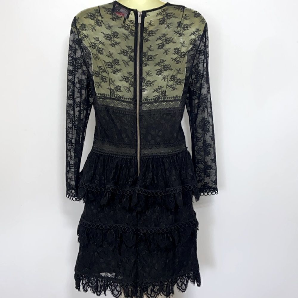 The Kooples Dress “Moonlight “ Black Lace Ruffle NWOT Sz Medium~6 - Picture 7 of 8